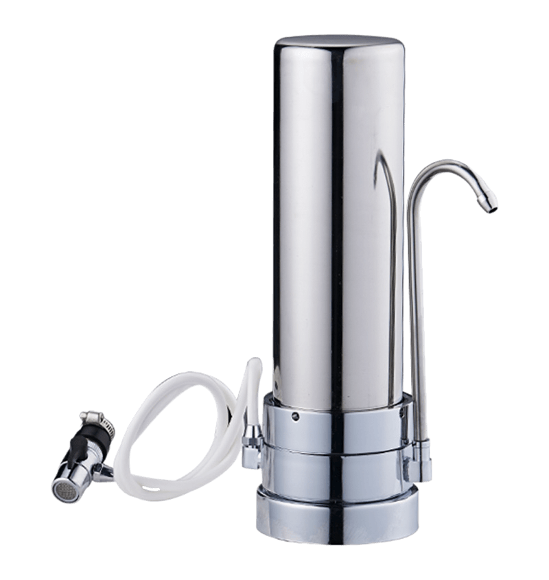 Compteur de filtre à eau de robinet de purificateur d'eau en céramique d'acier inoxydable 101SST